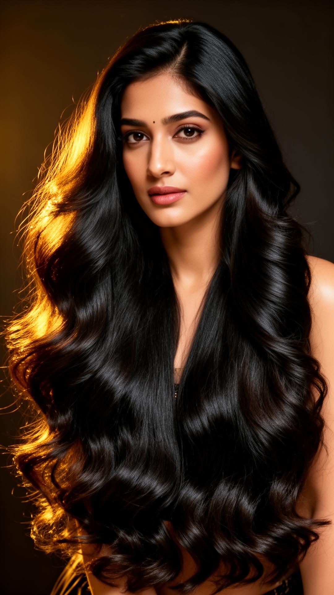 Woman with luxurious hair
